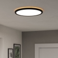Eglo - LED RGBW Stmievateľné kúpeľňové stropné svietidlo LED/18,5W/230V 2700-6500K pr.38,9cm IP44 čierna ZigBee