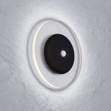 Eglo - LED RGBW stmievateľné nabíjateľné nástenné svietidlo so senzorom pohybu a súmraku LED/5V 2000 mAh čierna + diaľkové ovládanie