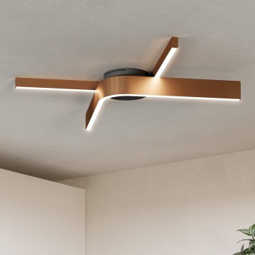 Eglo - LED RGBW stmievateľné stropné svietidlo 2xLED/18W/230V 2700-6500K medená/čierna