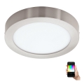 Eglo - LED RGBW stmievateľné stropné svietidlo FUEVA-C LED/15,6W/230V Bluetooth pr. 22,5 cm