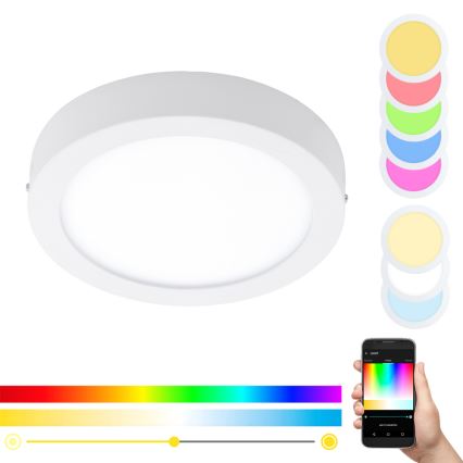 Eglo - LED RGBW Stmievateľné stropné svietidlo FUEVA-C LED/21W/230V