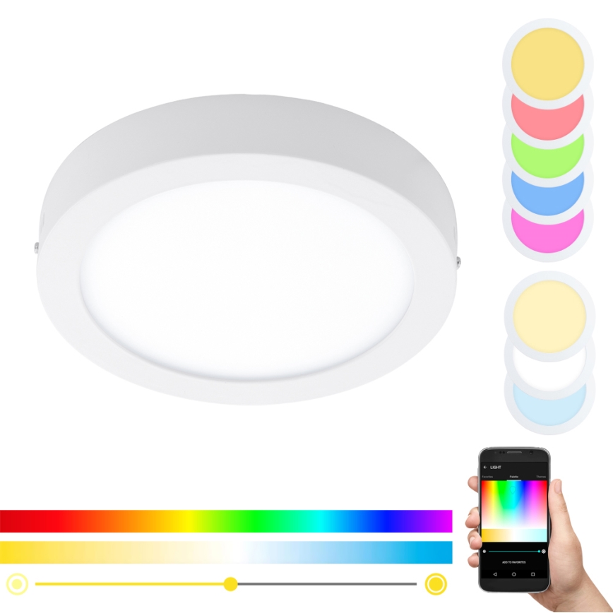 Eglo - LED RGBW Stmievateľné stropné svietidlo FUEVA-C LED/21W/230V