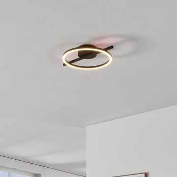 Eglo - LED RGBW Stmievateľné stropné svietidlo LED/17W/230V 2700-6500K čierna + diaľkové ovládanie