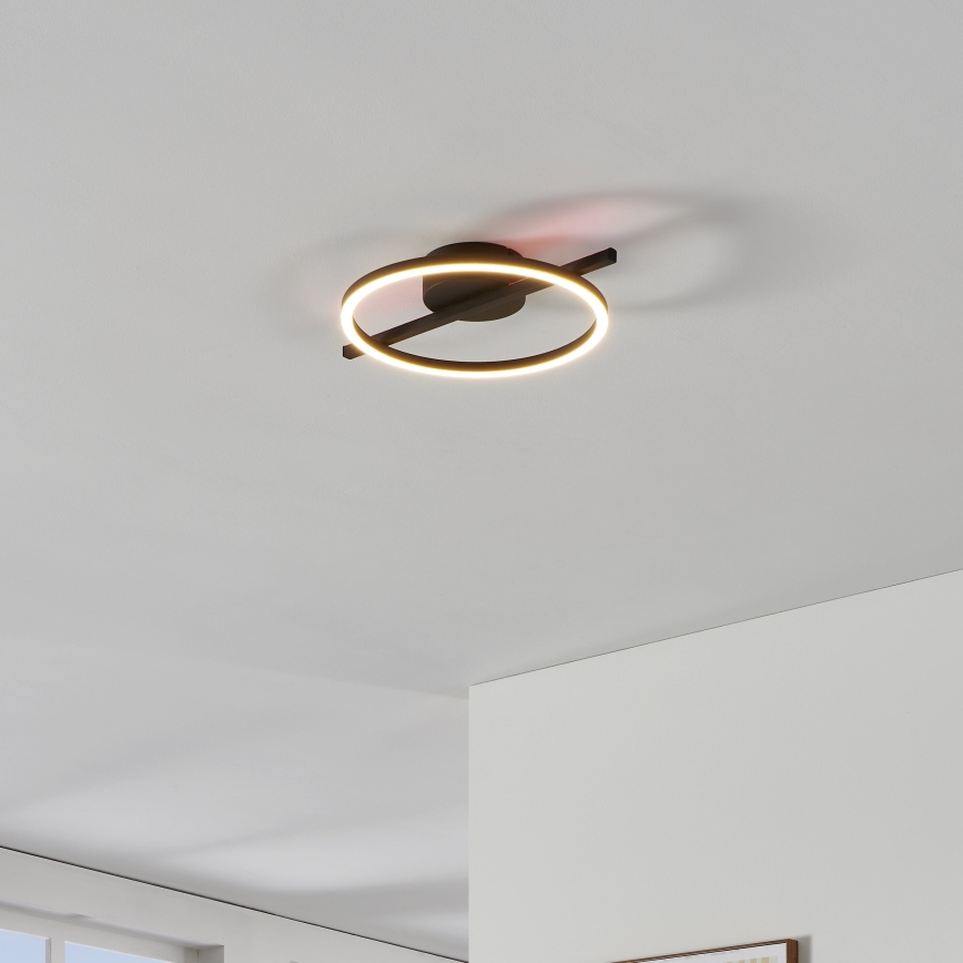 Eglo - LED RGBW Stmievateľné stropné svietidlo LED/17W/230V 2700-6500K čierna + diaľkové ovládanie