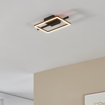 Eglo - LED RGBW Stmievateľné stropné svietidlo LED/17W/230V 2700-6500K čierna + diaľkové ovládanie