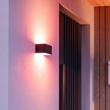 Eglo - LED RGBW stmievateľné vonkajšie nástenné svietidlo LED/10W/230V 2700-6500K IP55 čierna