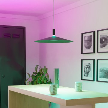 Eglo - LED RGBW stmievateľný luster na lanku LED/15,5W/230V 2700-6500K čierna