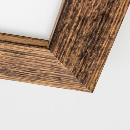 Eglo - LED RGBW stmievateľný prisadený panel SALOBRENA-C WOOD LED/16W/230V 2700-6500K 34x34 cm hnedý + diaľkové ovládanie