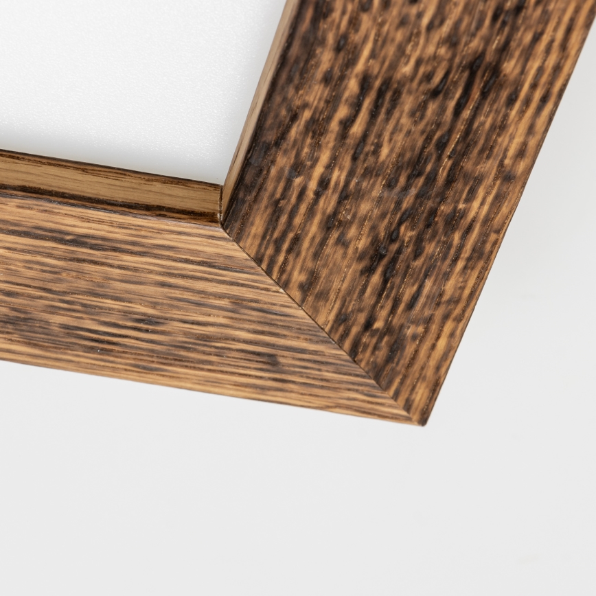 Eglo - LED RGBW stmievateľný prisadený panel SALOBRENA-C WOOD LED/16W/230V 2700-6500K 34x34 cm hnedý + diaľkové ovládanie