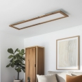 Eglo - LED RGBW stmievateľný povrchovo montovaný panel SALOBRENA-C WOOD LED/34W/230V 2700-6500K 34x124 cm hnedý + diaľkové ovládanie
