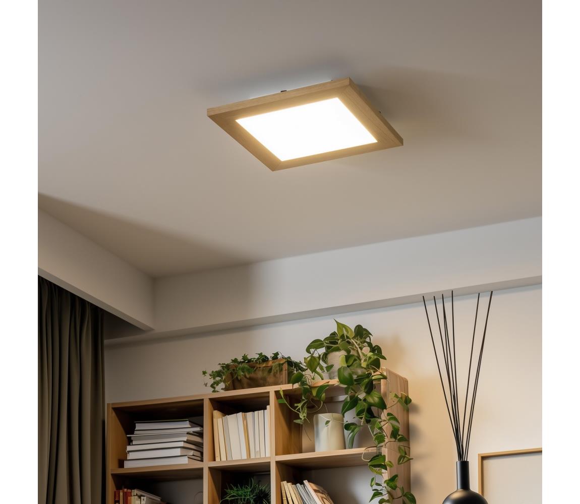 Eglo - LED RGBW stmievateľný prisadený panel SALOBRENA-C LED/16W/230V hnedý + diaľkové ovládanie 1xEG32546+1xEG99421