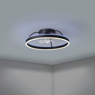 Eglo - LED RGBW stmievateľný stropný ventilátor LED/36W/230V 3000-6500K pr. 50 cm čierny + diaľkové ovládanie
