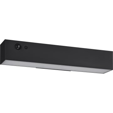 Eglo - LED solárne nástenné svietidlo so senzorom LED/6,8W/3,7V 2000 mAh IP54 čierne