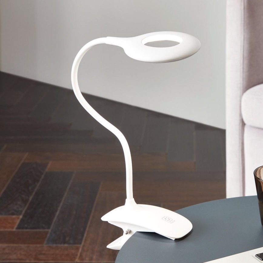 Eglo - LED Stmievateľná lampa s klipom 1xLED/3W/230V 500 mAh biela