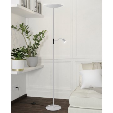 Eglo - LED stmievateľná stojacia lampa LED/26,5W/230V + LED/4W biela