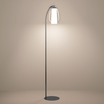 Eglo - LED Stmievateľná stojacia lampa LED/7W/230V + LED/1,6W čierny chróm