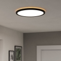 Eglo - LED Stmievateľné kúpeľňové stropné svietidlo LED/18,5W/230V 2700-6500K pr. 38,9 cm IP44 čierna + diaľkové ovládanie