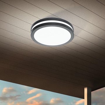 Eglo - LED Stmievateľné kúpeľňové stropné svietidlo LOCANA-C LED/14W/230V Bluetooth IP44 antracit