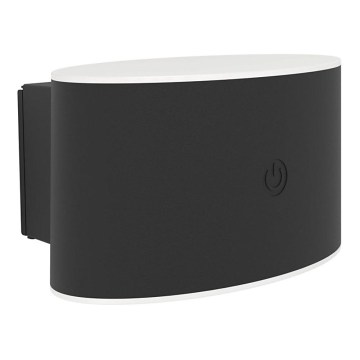 Eglo - LED stmievateľné nabíjateľné dotykové vonkajšie nástenné svietidlo LED/5W/5V 2000 mAh 3000/4000/6500K IP44 čierna