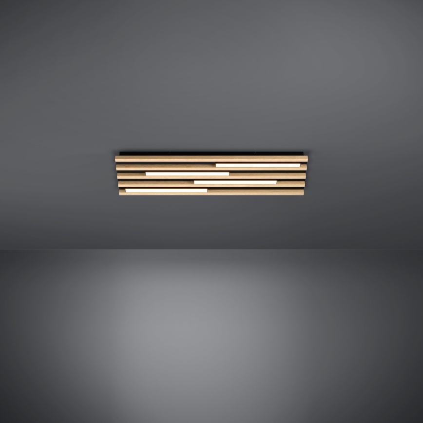 Eglo - LED Stmievateľné stropné svietidlo 4xLED/9W/230V 3000K 22x78 cm hnedá