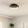 Eglo - LED Stmievateľné stropné svietidlo LED/12W/230V 2700-6500K čierna + diaľkové ovládanie
