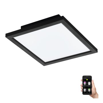 Eglo - LED Stmievateľné stropné svietidlo LED/15,3W/230V 2700-6500K čierna ZigBee