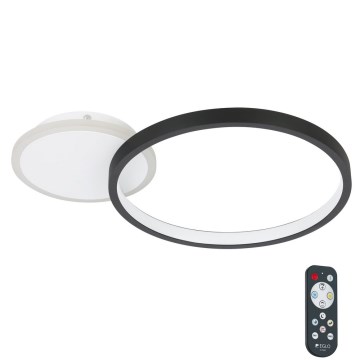 Eglo - LED Stmievateľné stropné svietidlo LED/15W/230V čierna + diaľkové ovládanie