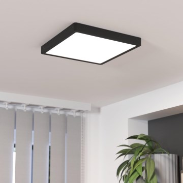 Eglo - LED stmievateľné stropné svietidlo LED/20,5W/230V čierne 28,5x28,5 cm