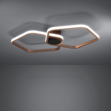 Eglo - LED stmievateľné stropné svietidlo LED/20W/230V 2200-6500K mosadz + diaľkové ovládanie