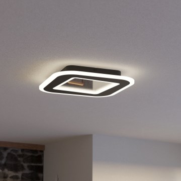 Eglo - LED Stmievateľné stropné svietidlo LED/20W/230V 2700-6500K čierna + diaľkové ovládanie