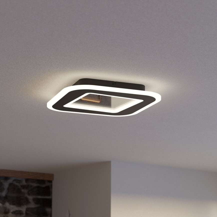 Eglo - LED Stmievateľné stropné svietidlo LED/20W/230V 2700-6500K čierna + diaľkové ovládanie