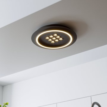 Eglo - LED Stmievateľné stropné svietidlo LED/21,4W/230V 2700-6500K čierna + diaľkové ovládanie
