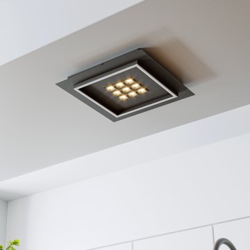 Eglo - LED Stmievateľné stropné svietidlo LED/21,4W/230V 2700-6500K čierna + diaľkové ovládanie