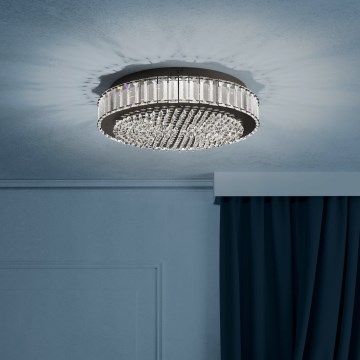 Eglo - LED Stmievateľné stropné svietidlo LED/23,5W/230V 4000K čierna