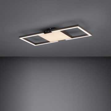 Eglo - LED Stmievateľné stropné svietidlo LED/26,2W/230V 2700-6500K čierna + diaľkové ovládanie