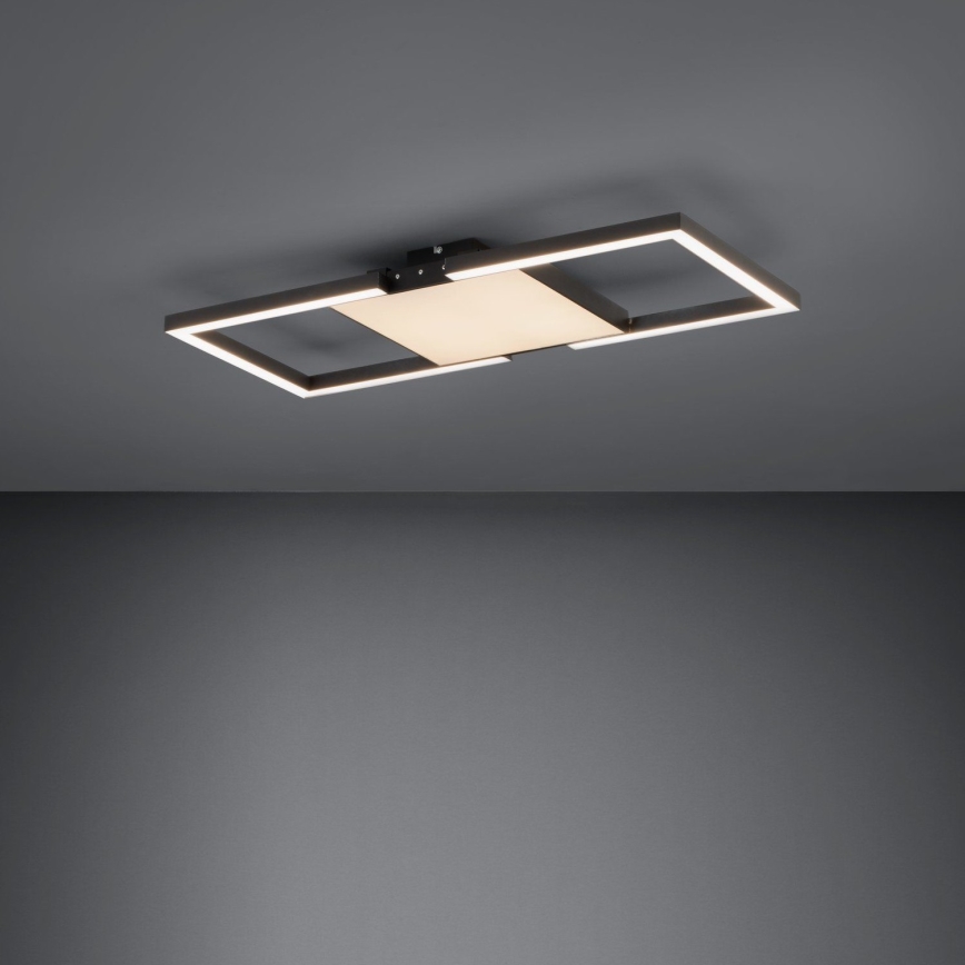 Eglo - LED Stmievateľné stropné svietidlo LED/26,2W/230V 2700-6500K čierna + diaľkové ovládanie