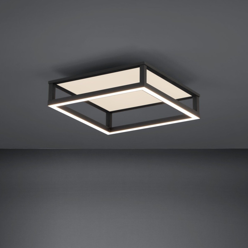 Eglo - LED Stmievateľné stropné svietidlo LED/29,4W/230V 2700-6500K čierna + diaľkové ovládanie