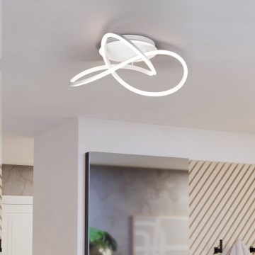 Eglo - LED Stmievateľné stropné svietidlo LED/40W/230V 2200-6500K pr. 83 cm biela + diaľkové ovládanie