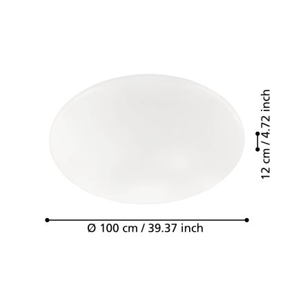 Eglo 97528 -LED Stmievateľné stropné svietidlo GIRON LED/80W/230V+diaľkové ovládanie