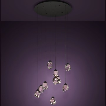 Eglo - LED Stmievateľný luster na lanku 10xLED/3W/230V 3000K čierna/číra