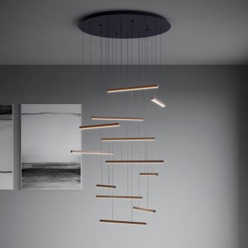 Eglo - LED Stmievateľný luster na lanku 12xLED/8,4W/230V 3000K čierna