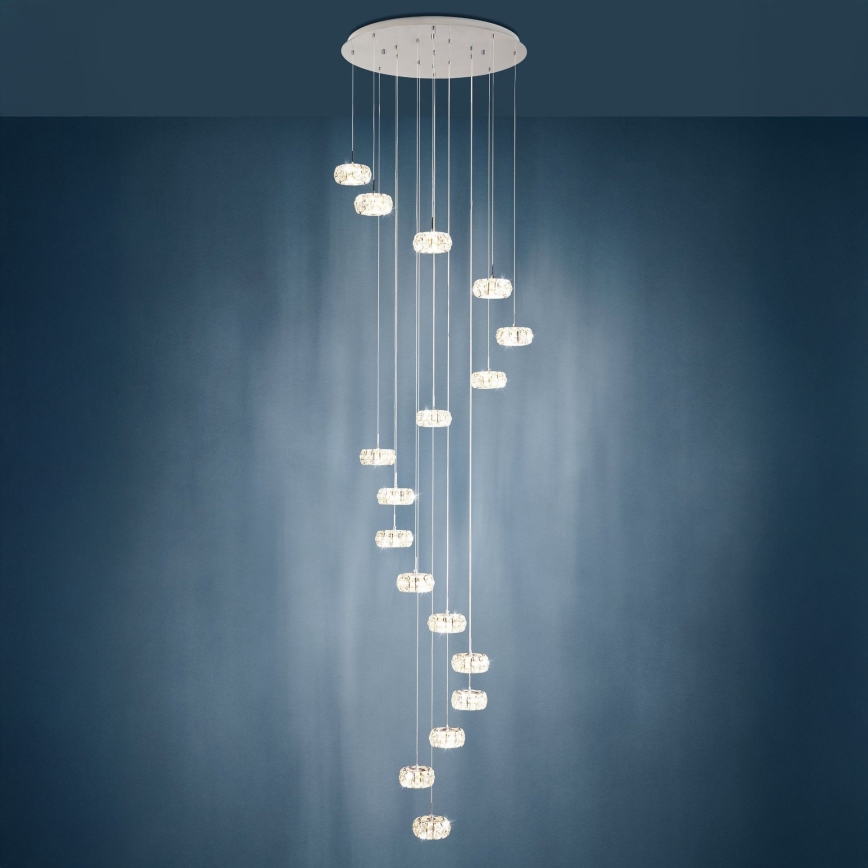 Eglo - LED Stmievateľný luster na lanku 17xLED/4,5W/230V