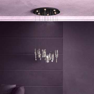 Eglo - LED Stmievateľný luster na lanku 6xLED/4,2W/230V 3000K číra