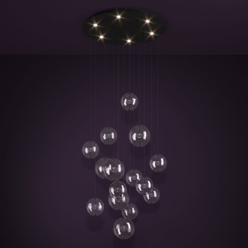 Eglo - LED Stmievateľný luster na lanku 6xLED/4,2W/230V 3000K číra
