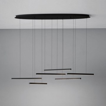 Eglo - LED Stmievateľný luster na lanku 6xLED/8,4W/230V 3000K čierna