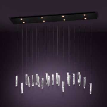 Eglo - LED Stmievateľný luster na lanku 8xLED/4,2W/230V 3000K číra