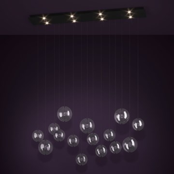 Eglo - LED Stmievateľný luster na lanku 8xLED/4,2W/230V 3000K číra