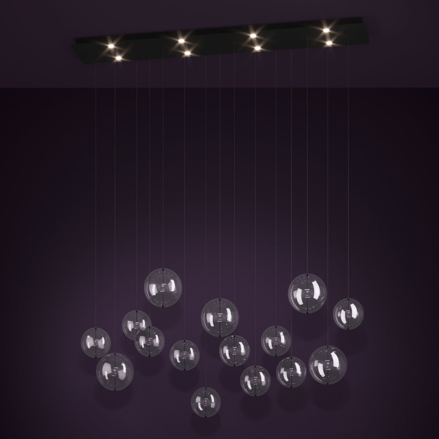 Eglo - LED Stmievateľný luster na lanku 8xLED/4,2W/230V 3000K číra