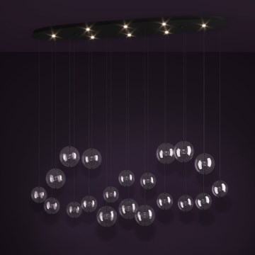 Eglo - LED Stmievateľný luster na lanku 8xLED/4,2W/230V 3000K číra