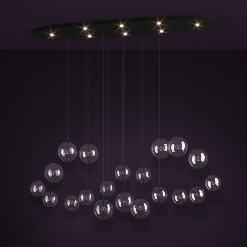 Eglo - LED Stmievateľný luster na lanku 8xLED/4,2W/230V 3000K číra
